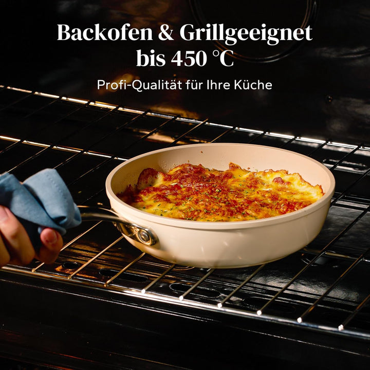Redchef Bratpfanne 20 cm Keramik Antihaft, Pfannen 20 cm Keramik-beschichtet für alle Herdarten, PTF