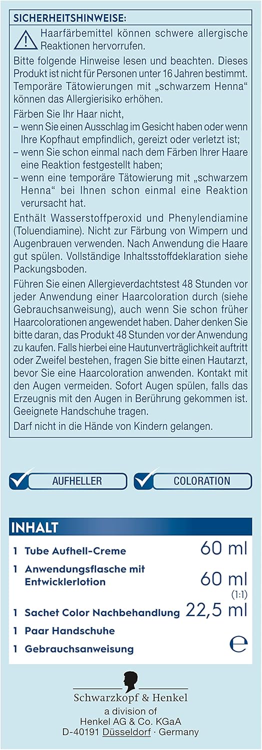 Schwarzkopf Blonde Aufhellende Farbe 10.25 Helles Erdbeerblond (3 x 142 ml), Haarfärbemittel für Öl-