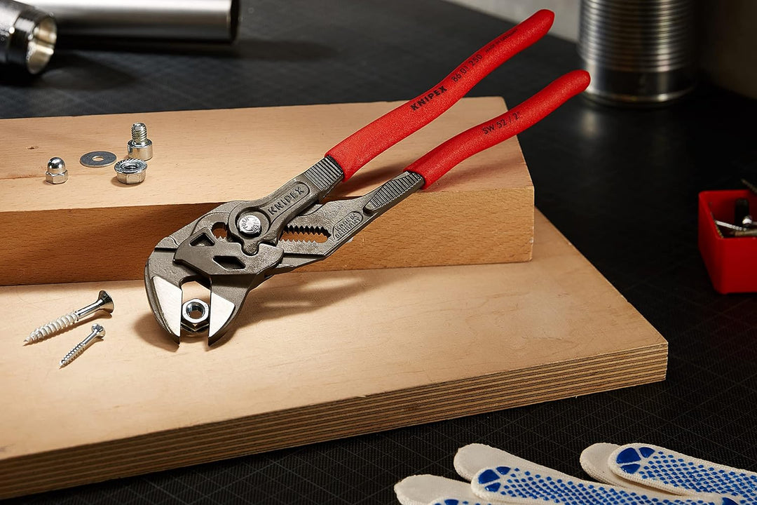 KNIPEX Zangenschlüssel, Multi-Schraubenschlüssel, Chrom-Vanadium, atramentiert, 250 mm, 86 01 250 at