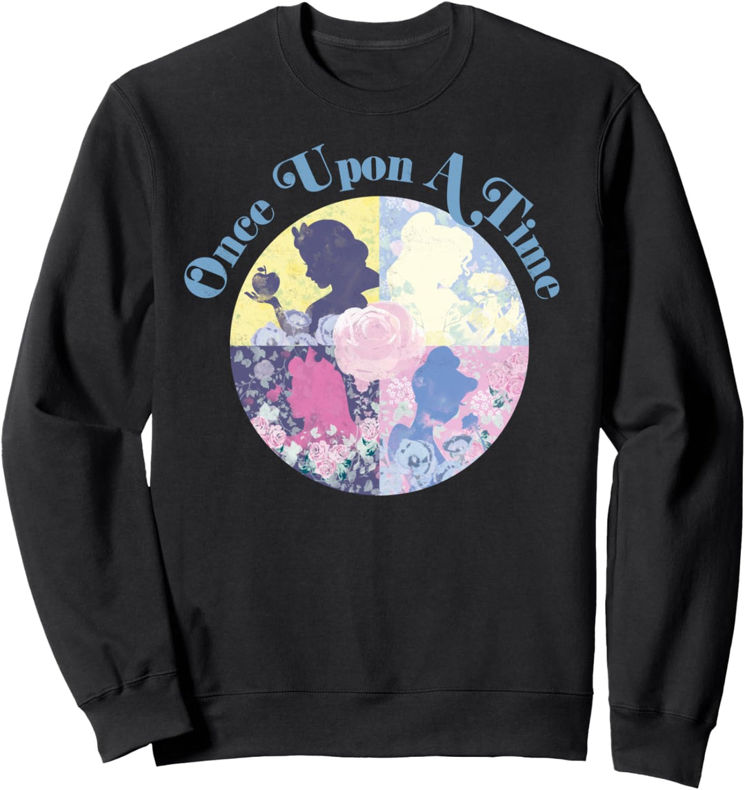 Disney Princess Once Upon A Time Group Circle Silhouette Sweatshirt