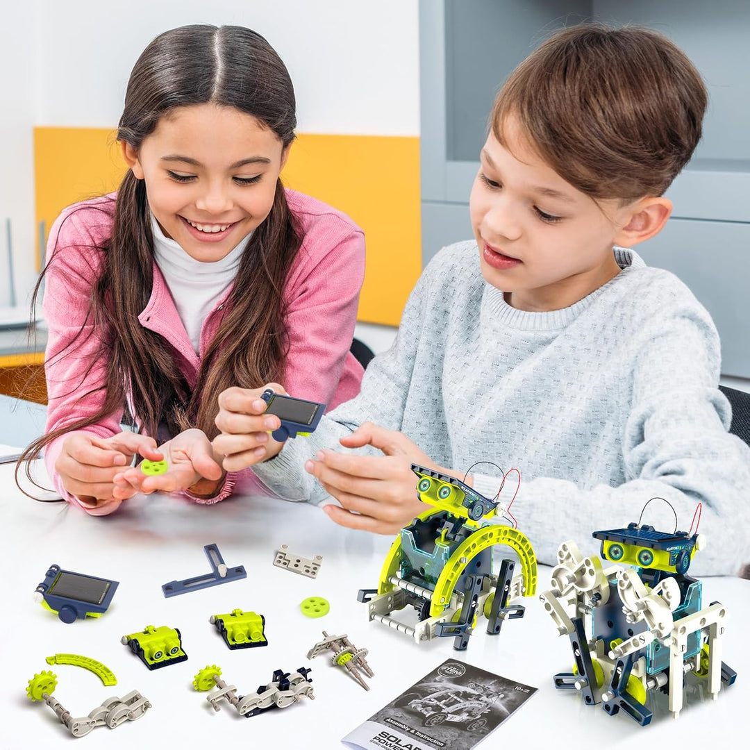 Hot Bee Roboter Kinder, Experimente für Kinder ab 6-10, Geschenk Junge 8 9 10 11 12 Jahre, Solar Rob