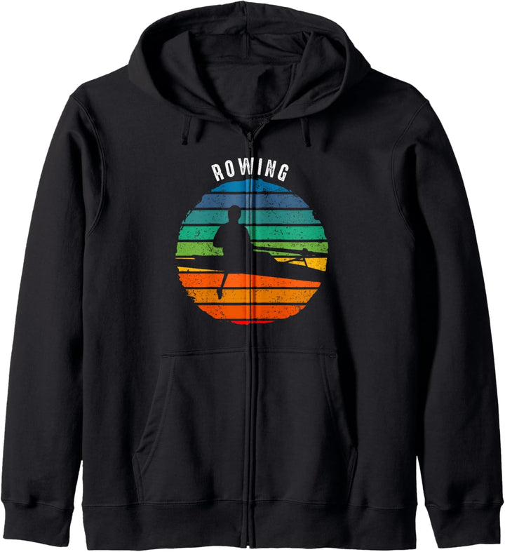 Vintage Ruderbekleidung - Sunset Rudern Kapuzenjacke