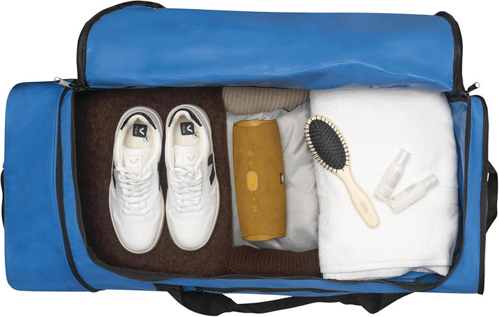 Reisetasche Trolley faltbar Trolleytasche 2 Leichtlauf Skaterrollen blau ca 1,3kg verstell &amp; Abnehmb