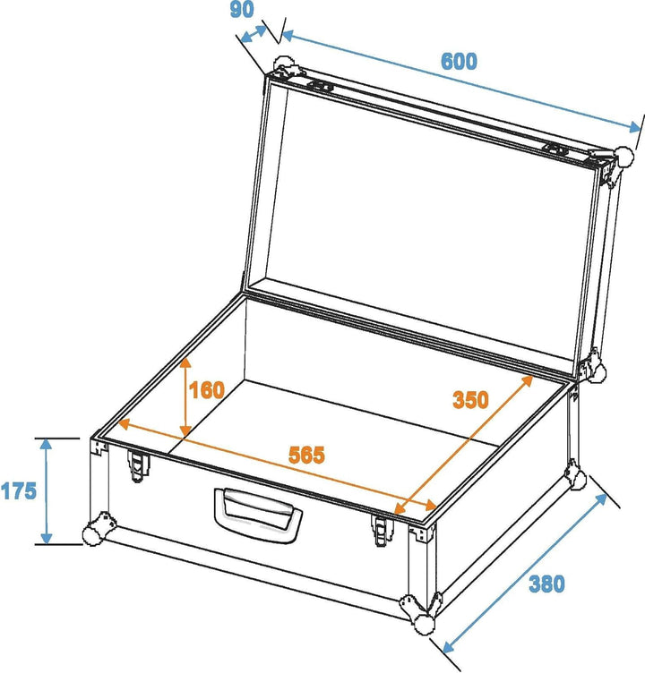 ROADINGER Universal-Koffer-Case Tour Pro schwarz | Flightcase Tour Pro | Schaumstoffgepolsterter Inn