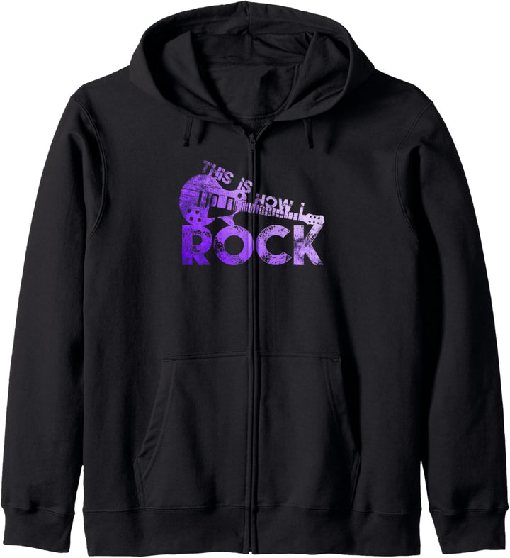 Rock Gitarren Spieler Rockmusik Vintage Rock and Roll Kapuzenjacke