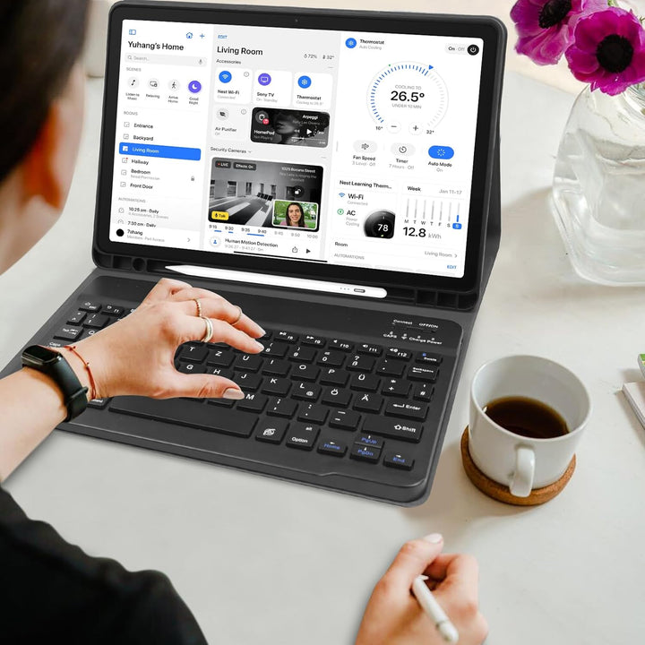 Zabatoco Tastatur Hülle für Samsung Galaxy Tab А9 Plus 2023 11 Zoll [QWERTZ Deutsches], Abnehmbar Ta