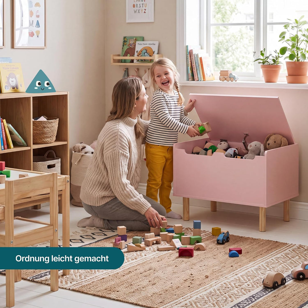 [en.casa] Spielzeugkiste mit Deckel Virer Kuscheltier Aufbewahrung Kinderzimmer Truhe Spielzeugbox 6
