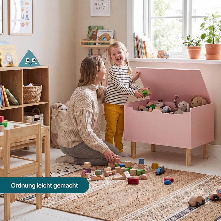 [en.casa] Spielzeugkiste mit Deckel Virer Kuscheltier Aufbewahrung Kinderzimmer Truhe Spielzeugbox 6