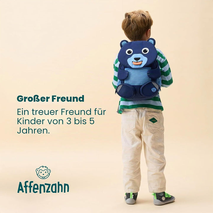 Affenzahn Kinderrucksack Grosser Freund | Kindergartenrucksack für Kinder von 3 bis 5 Jahren mit fun