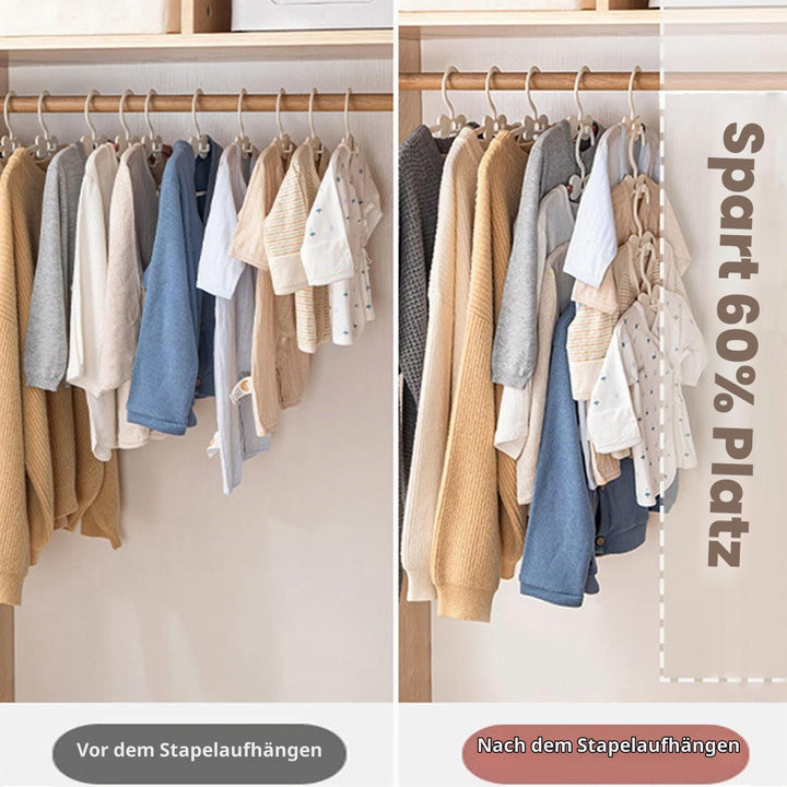 WJWSKI Kleiderbügel Kinder，50 Stück 29-37CM Mitwachsende Kinderkleiderbügel Stapelbare Baby Kleiderb