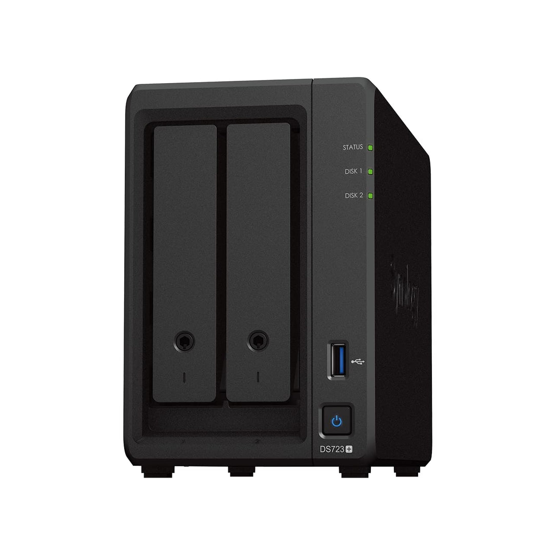 Synology DS723+ 2-Bay Diskstation NAS (AMD Ryzen™ 4 Threads R1600 Dual-Core 2GB Ram 2xRJ-45 1GbE LAN