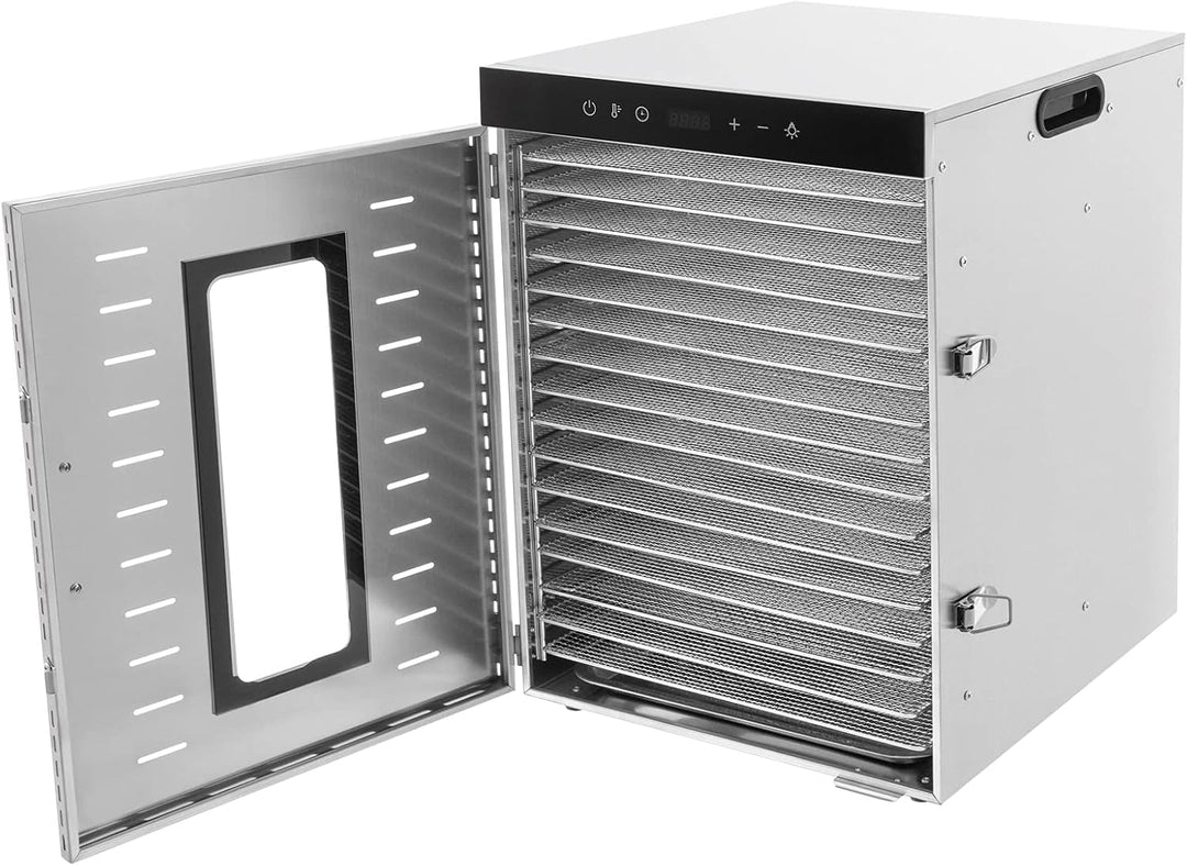 16 Tray Edelstahl Food Dehydrator, Obst Gemüse Konservator Trockner Temp Einstellbare Temperatur von
