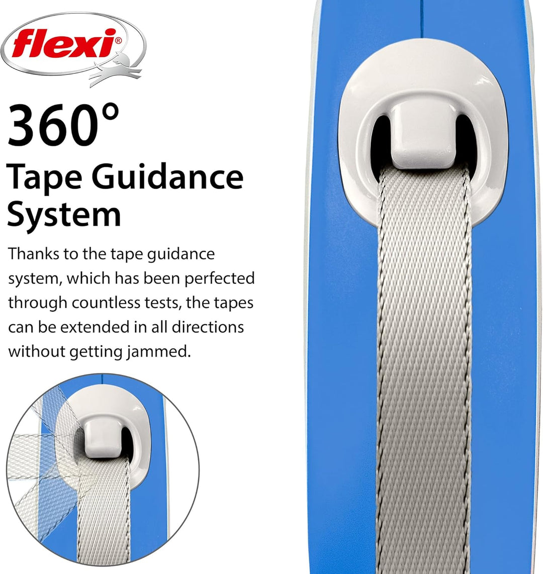 FLEXI New Comfort einziehbare Hundeleine (Band), ergonomisch, robust und verhedderungsfrei, für Hund