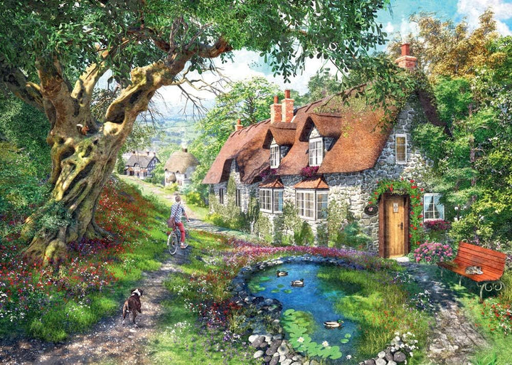 Ravensburger 10216777 Down The No.1 Flower Hill Lane 1000 Teile Puzzle für Erwachsene & Kinder ab 12