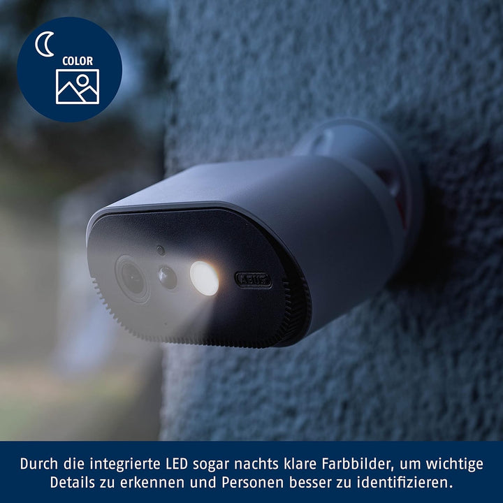 ABUS WLAN Zusatz Akku Cam (PPIC90520) - komplett kabellose, designprämierte Überwachungskamera mit P