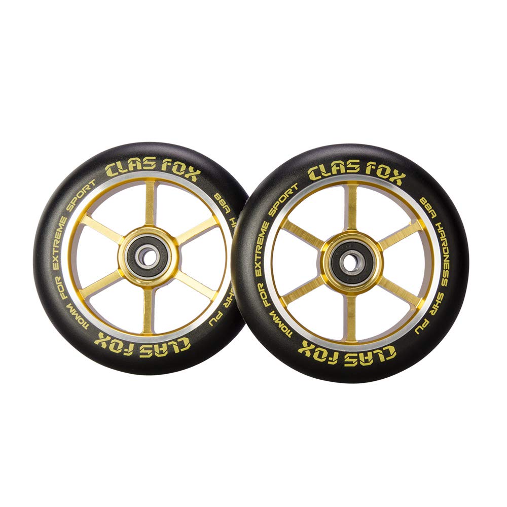 CLAS FOX Pro Stunt Scooter Rollen Roller Räder 110mm EIN Paar mit ABEC-9 Kugellager CNC Metallker (2