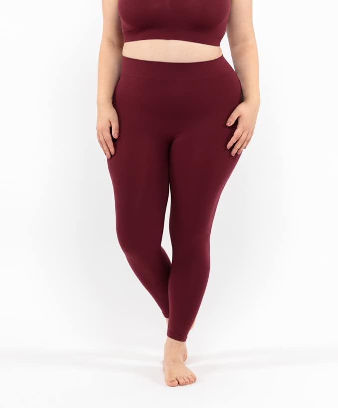 LEELA LAB Leggings Damen Grosse Grössen, Basic Line, Bequem und Vielseitig, aus weicher Mikrofaser m