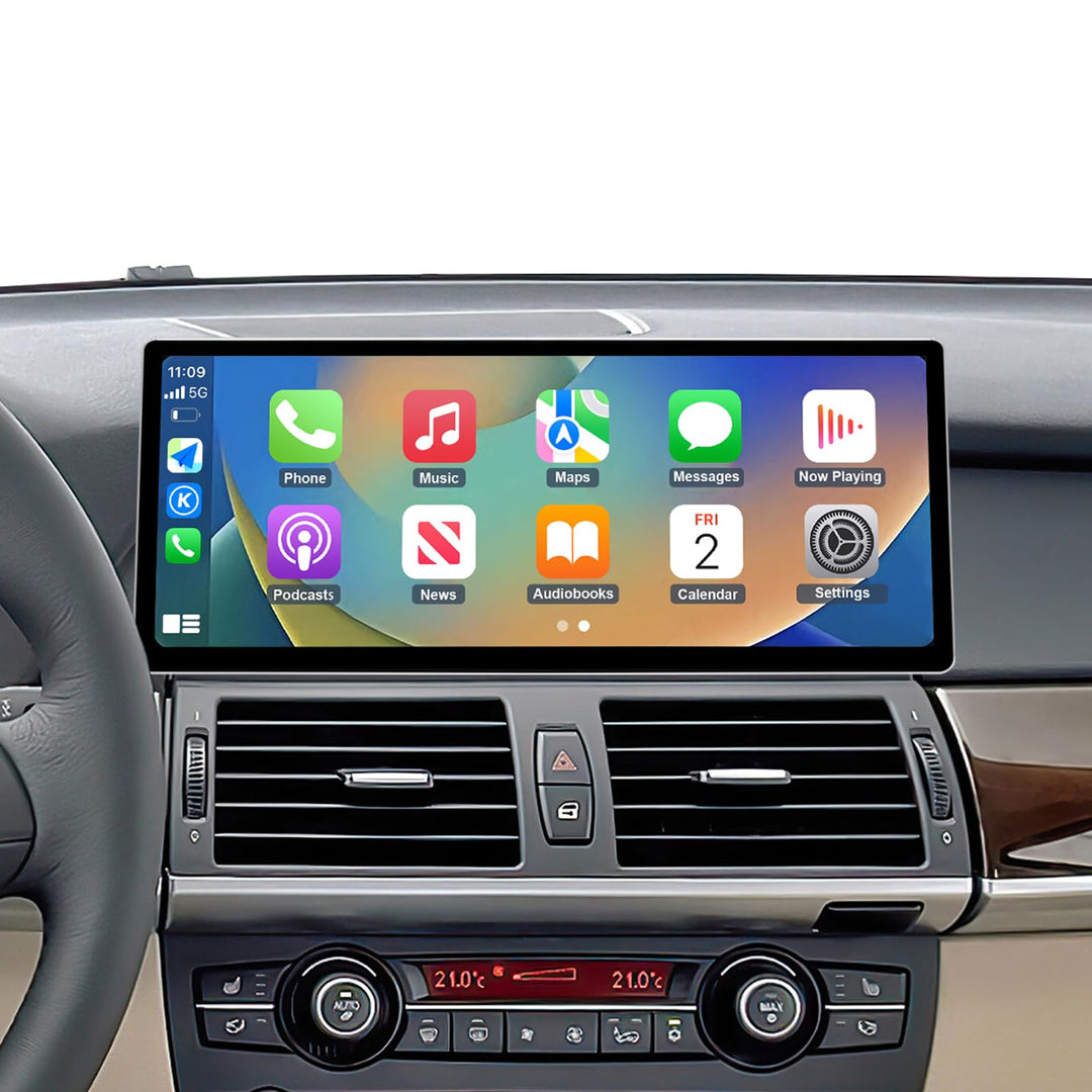 12,3 Zoll Touchscreen-Autoradio für BMW X5/X6 E70 E71 2007–2010 mit CCC-System, unterstützt Apple Ca