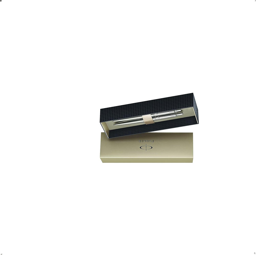 Parker Jotter Kugelschreiber und Druckbleistift, Edelstahl mit chromfarbenen Verzierungen, 2er-Set