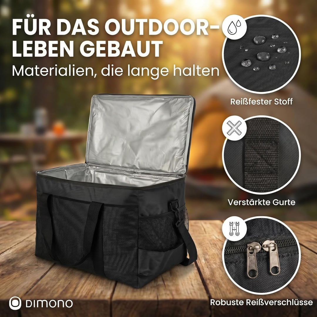 XXL Kühltasche iolierte Getränke & Snack-Tasche Isotasche Picknick-Tasche für Camping Reisen Urlaub