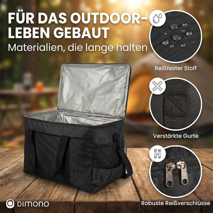 XXL Kühltasche iolierte Getränke & Snack-Tasche Isotasche Picknick-Tasche für Camping Reisen Urlaub