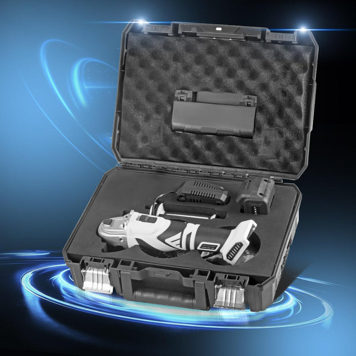 STAHLWERK Akku-Winkelschleifer 20 V Brushless (AWS-20 ST) – inkl. 4Ah Li-Ion Akku, Ladegerät, Maschi
