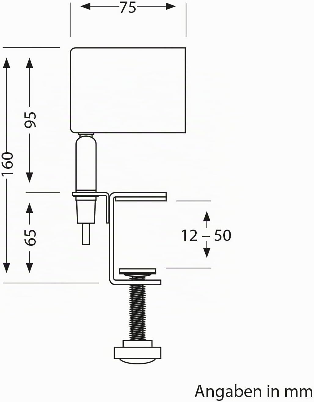 ledscom.de Klemmlampe WAIKA, Schalter, weiss matt, 1x GU10 max. 15W, 2 Stk. 2 Stück (1er Pack) Waika