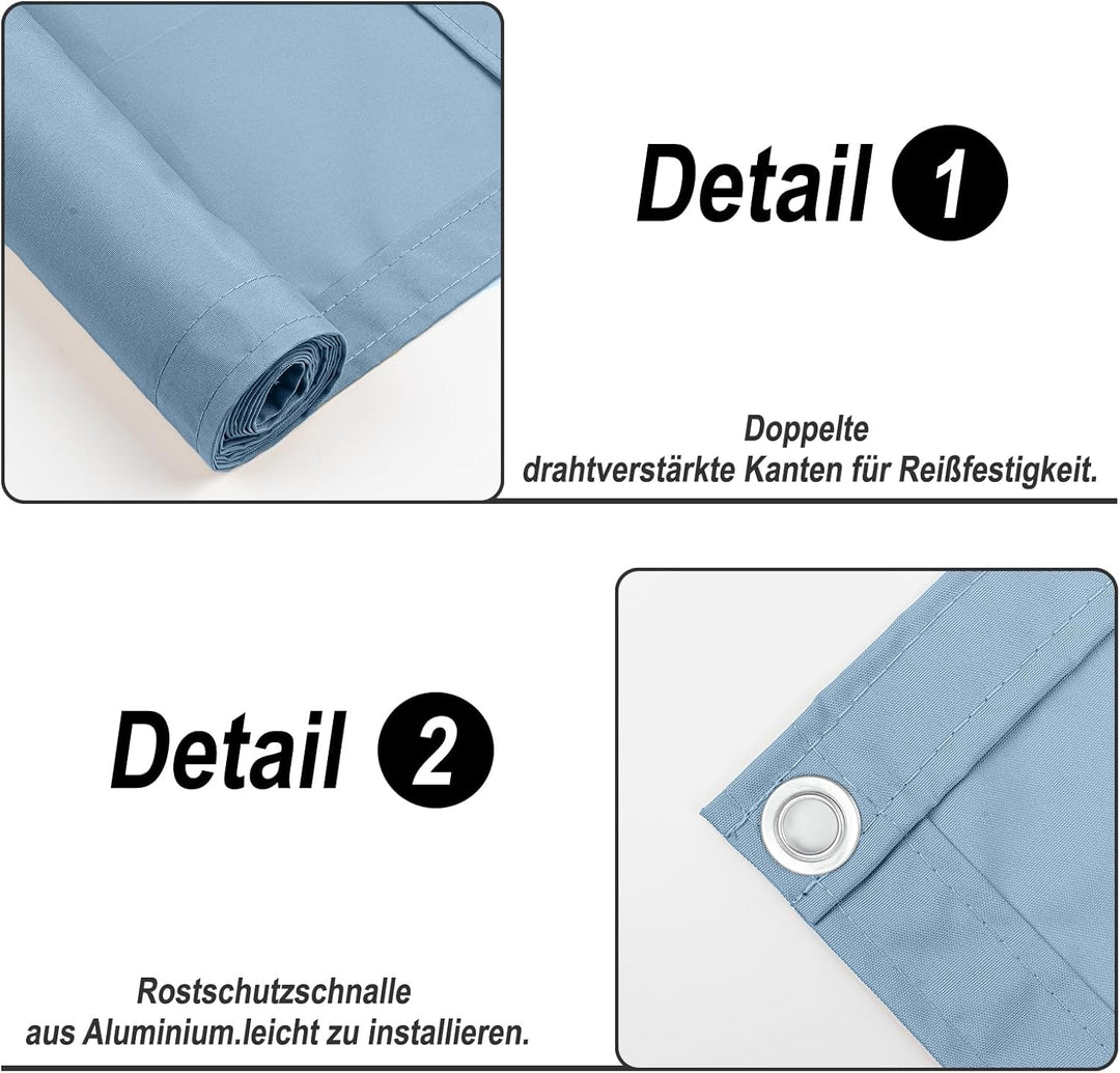 SUNNY GUARD Balkon Sichtschutz Wetterfest 90x500cm Balkonverkleidung Balkonabdeckung Balkonumspannun