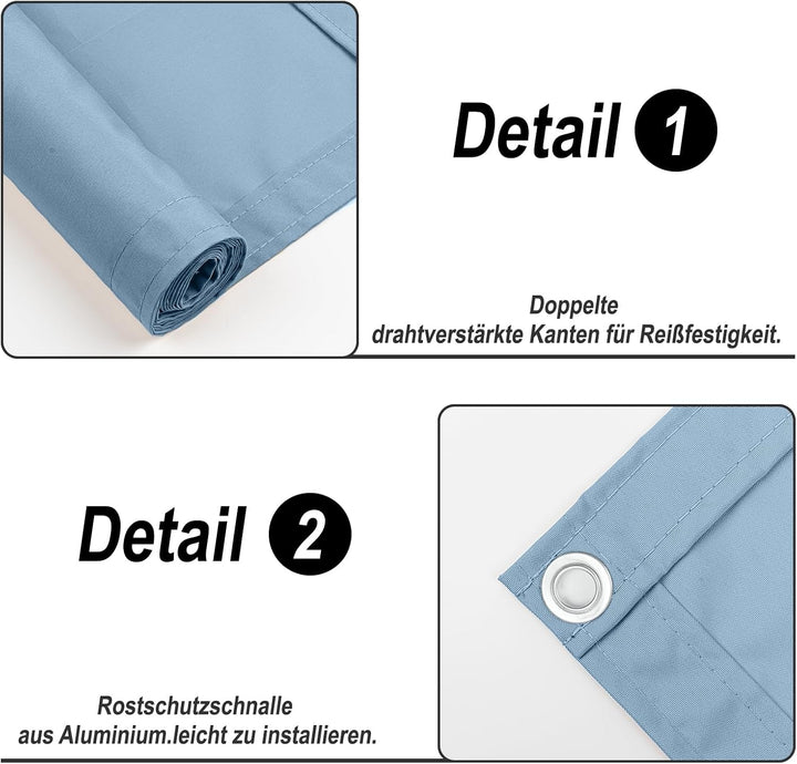 SUNNY GUARD Balkon Sichtschutz Wetterfest 90x500cm Balkonverkleidung Balkonabdeckung Balkonumspannun