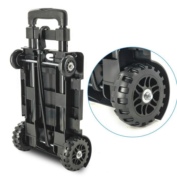 Dolly Cart mit 4 Rädern Teleskop Lron Tube Pull, Handwagen mit elastischem Seil, nach dem Zusammenkl