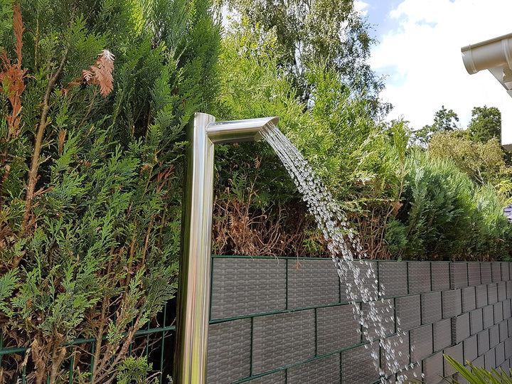 Edelstahl Pooldusche Solardusche Gartendusche Aussendusche aus Edelstahl V2A geschliffen