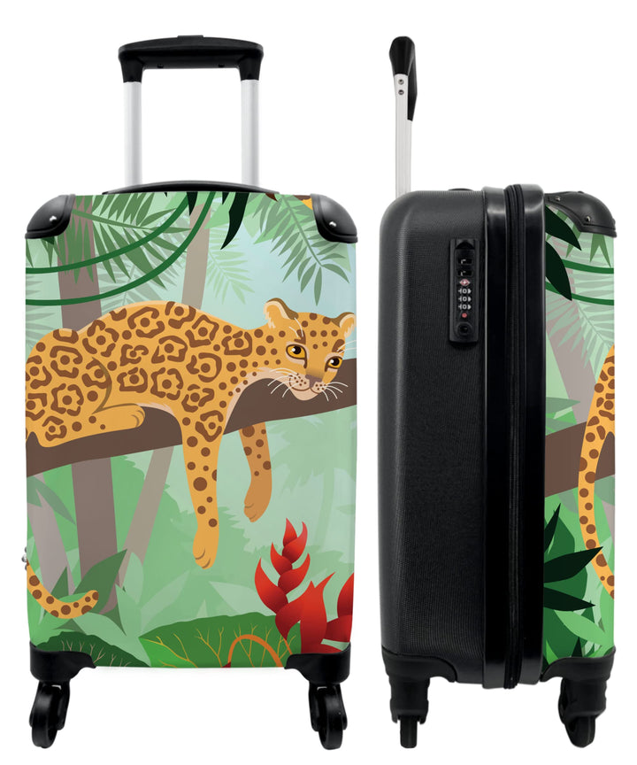 NoBoringSuitcases.com® Koffer Handgepäck Trolley Rollkoffer Kleine Reisekoffer mit 4 Rollen - Dschun