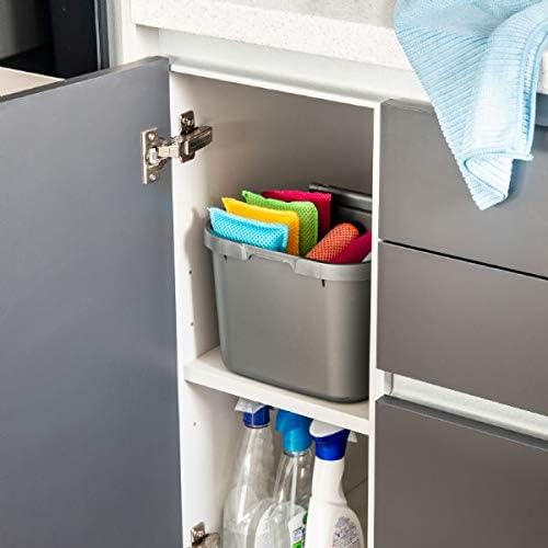 Addis, Komposteimer für Lebensmittelabfälle für die Küche, Plastik, metallic Silver, Compost Caddy C