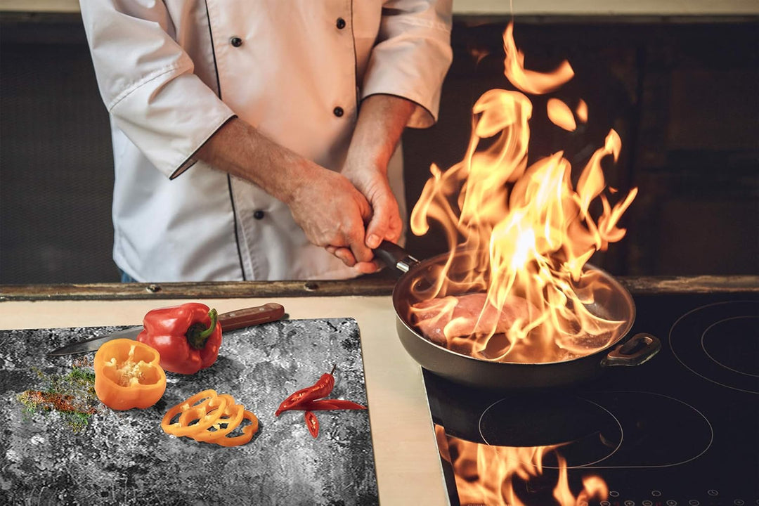 Kochplattenabdeckung Stove Cover und Schneideplatten SINGLE mit 60 x 52 cm und DOUBLE - zwei Bretter