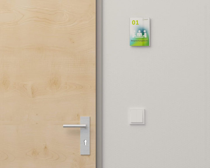 SCHILDER Systeme 2 Stk. CIS.clic Büroschild DIN A6 | Schild eloxiert | 110 x 148,5mm | 1,5mm klare A