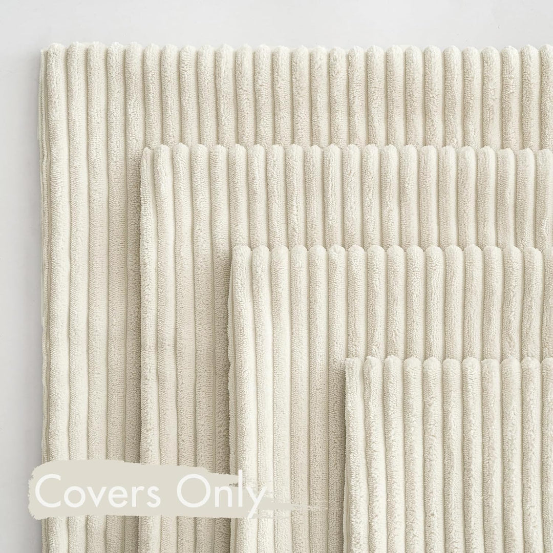MIULEE 4er Set Kissenbezüge Kord Kissenhülle Dekorative Kissenbezug Sofakissen Couchkissen Dekokisse