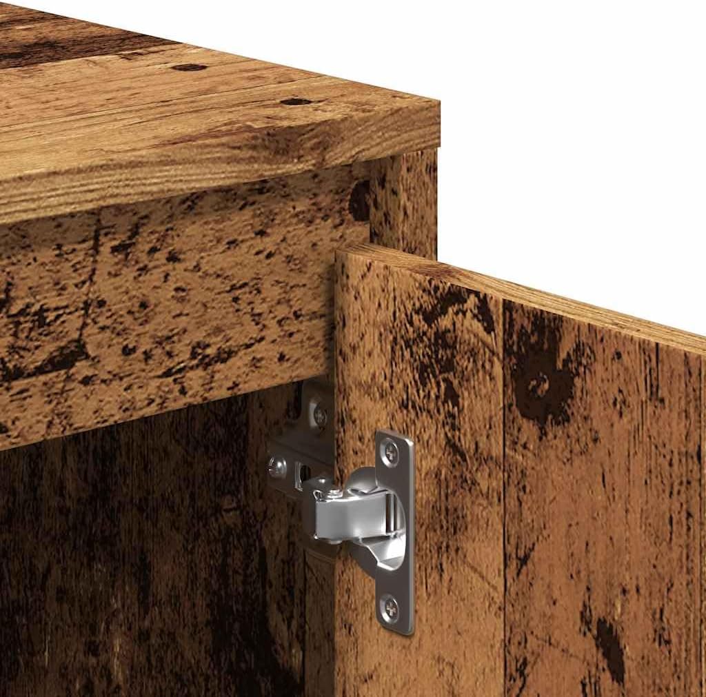 vidaXL TV Schrank, Lowboard für Fernseher, Fernsehtisch mit 4 Türen, Fernsehschrank für Schlafzimmer