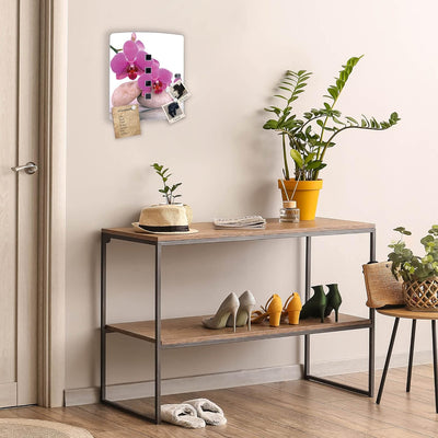 banjado® Design Schlüsselkasten aus Edelstahl mit Motiv Orchidee für 10 Schlüssel - Schlüsselschrank