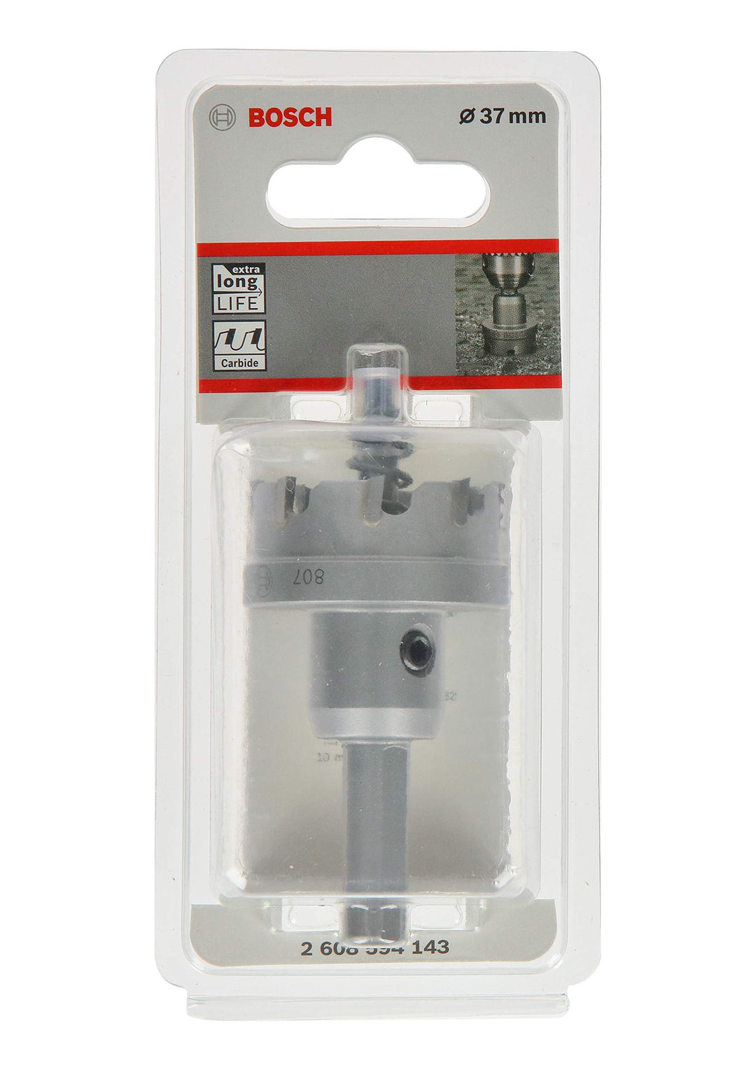 Bosch Professional Carbide Lochsäge Precision for Sheet Metal (Edelstahl, Ø 37 mm, Zubehör Bohrmasch