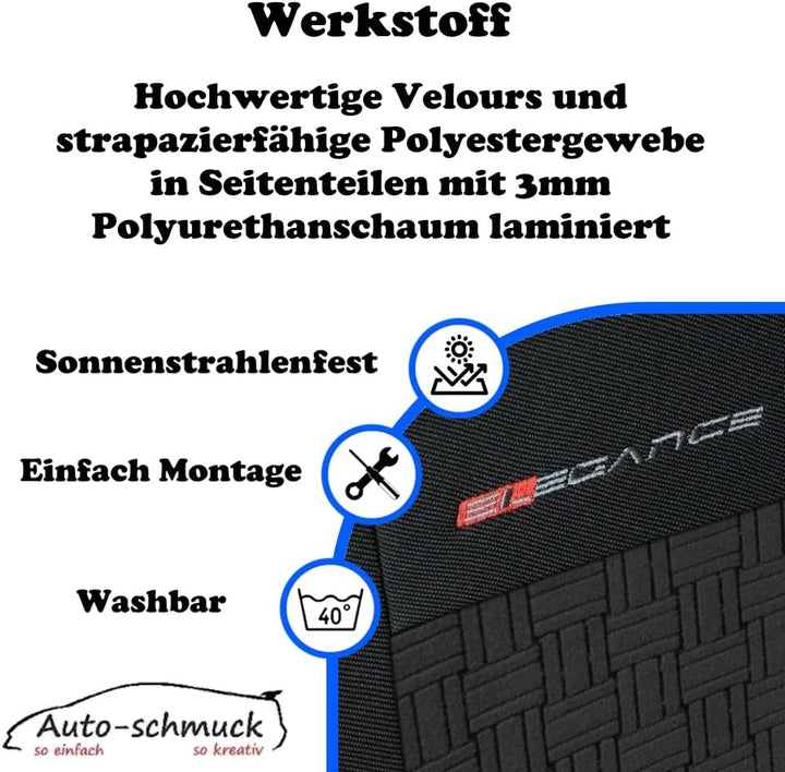 Auto-schmuck T5 Sitzbezüge nach Mass Autoplanen perfekte Passform Schonbezüge Sitzschoner Velour + S