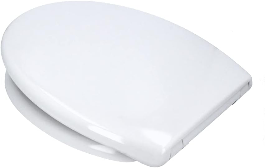 Hydroland Absenkbarer Toilettendeckel Antibakteriell Oval Weiss | WC Sitz mit Absenkautomatik Soft C