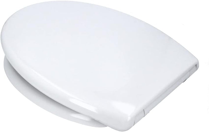 Hydroland Absenkbarer Toilettendeckel Antibakteriell Oval Weiss | WC Sitz mit Absenkautomatik Soft C