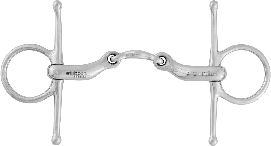 Stübben Gebiss 2279 Pony Schenkeltrense doppelt gebrochen 12,0 cm - 12 mm - Edelstahl, 12,0 cm - 12
