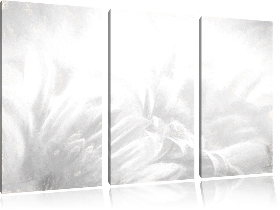 Pixxprint Gerbera-Blume als Leinwandbild/Grösse: 3 Teilig (120x80 cm) cm/Wandbild/Kunstdruck/fertig