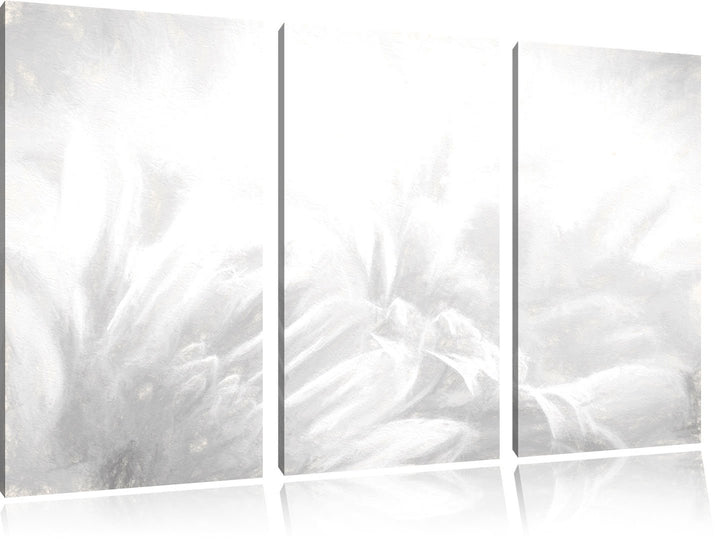 Pixxprint Gerbera-Blume als Leinwandbild/Grösse: 3 Teilig (120x80 cm) cm/Wandbild/Kunstdruck/fertig