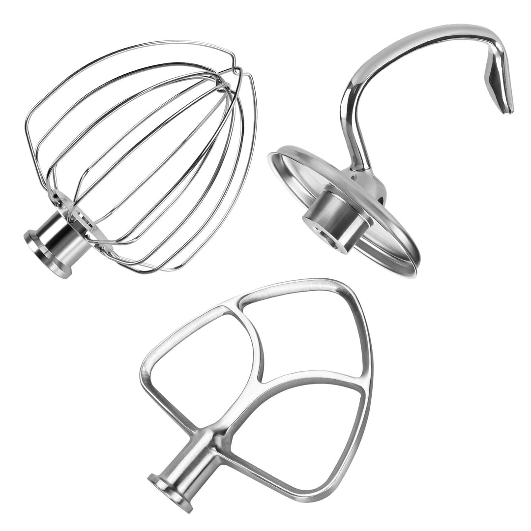 3er Zubehör Set aus Edelstahl für KitchenAid 4.5-5 Quart Kippkopf-Standmixer Artisan & Classic Serie