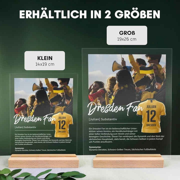 Dresden Geschenk personalisiert - Acryl Geschenk - Definition: Dresden Fan - Dresden Fanartikel, Dre
