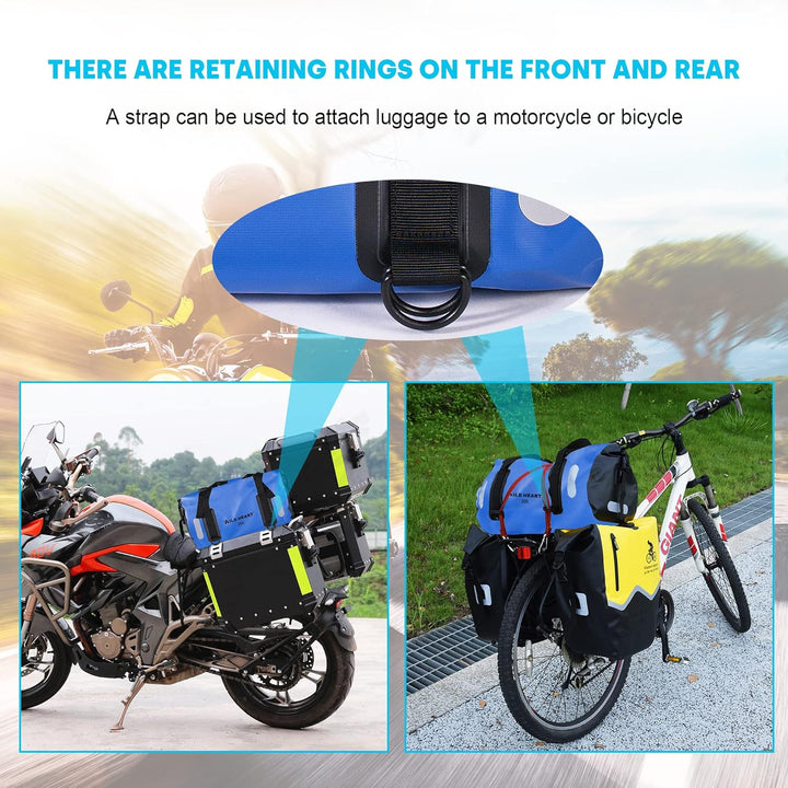 WILD HEART wasserdichte Tasche für Kajakfahren, Camping, Boot, Radfahren 20L 30L 40L 30L Blau, 30L B