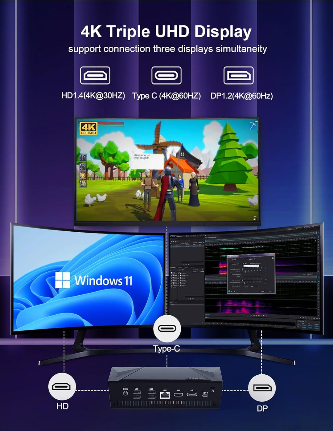HYSTOU Mini PC Gaming I7: Windows 11 Pro i7 10870H Mini Desktop PC 32GB Ram 512GB NVMe SSD 4K HD-MI