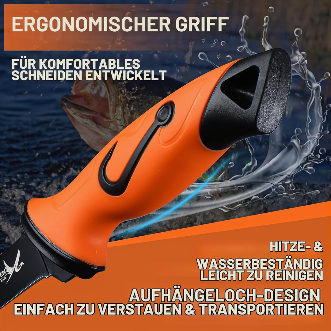 Golden Bird Filetiermesser Fisch 16,5cm Fischmesser 5Cr15mov Filitiermesser scharf Fisch Full Tang A